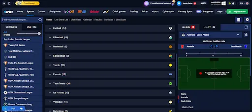 betting options 1win Malaysia